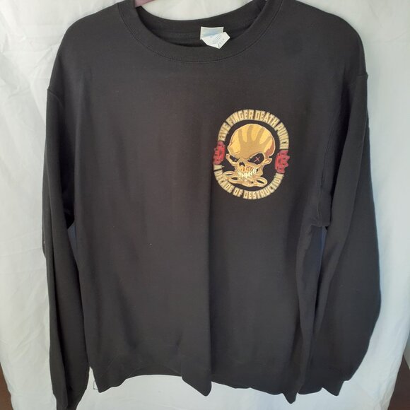 Five Finger Death Punch - Bonehead Cross - New Large Black Sweatshirt - Picture 2 of 7